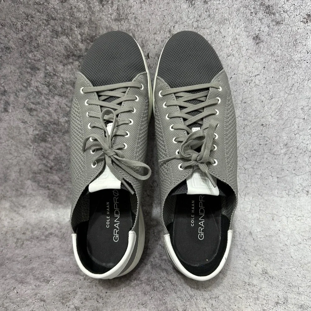 Cole Haan GrandPro Rally Sneakers Mens 13 Grey Laser Cut Knit Stitchlite C26625